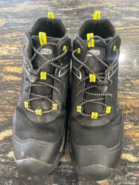 Keen Black Hiking Boots with Yellow Accents